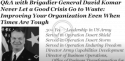 Morning Q&A with General David Komar: Leadership During a Crisis logo