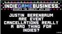 IndieGameBusiness | Justin Berenbaum Are event cancellations really a bad thing for indies? logo